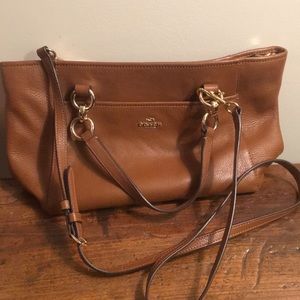 Brown Leather coach purse